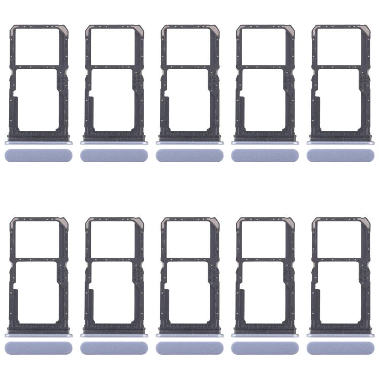 For OPPO Reno11 F CPH2603 10pcs Original SIM Card Tray + SIM Card Tray / Micro SD Card Tray (Blue) - Card Tray by buy2fix | Online Shopping UK | buy2fix