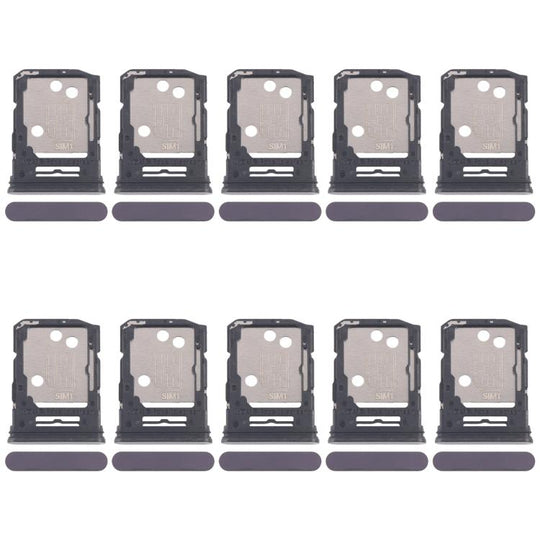 For OPPO Reno12 Pro CPH2629 10pcs Original SIM Card Tray + SIM Card Tray / Micro SD Card Tray (Black)