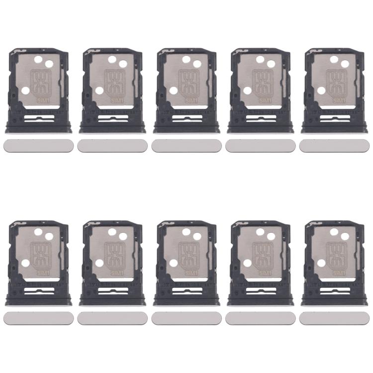 For OPPO Reno12 Pro CPH2629 10pcs Original SIM Card Tray + SIM Card Tray / Micro SD Card Tray (Silver) - Card Tray by buy2fix | Online Shopping UK | buy2fix