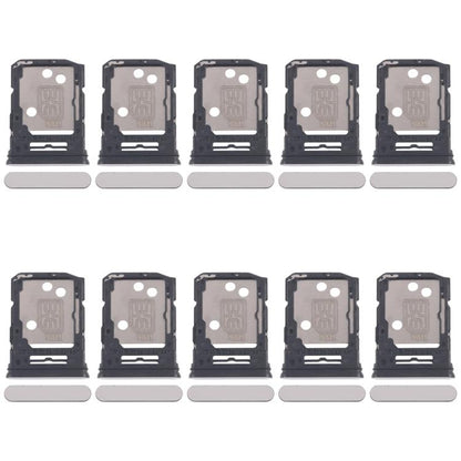 For OPPO Reno12 Pro CPH2629 10pcs Original SIM Card Tray + SIM Card Tray / Micro SD Card Tray (Silver) - Card Tray by buy2fix | Online Shopping UK | buy2fix
