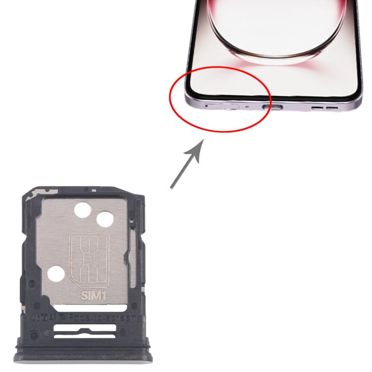 For OPPO Reno12 5G CPH2625 10pcs Original SIM Card Tray + SIM Card Tray / Micro SD Card Tray (Black) - Card Tray by buy2fix | Online Shopping UK | buy2fix