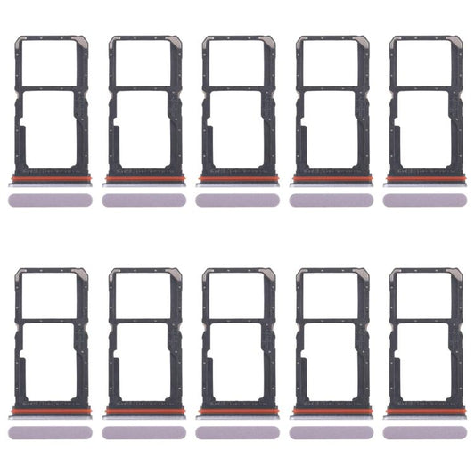 For OPPO A5 Energy 10pcs Original SIM Card Tray + SIM Card Tray / Micro SD Card Tray (Pink) - Card Tray by buy2fix | Online Shopping UK | buy2fix