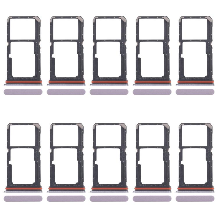 For OPPO A5 Pro 4G CPH2711 10pcs Original SIM Card Tray + SIM Card Tray / Micro SD Card Tray (Pink) - Card Tray by buy2fix | Online Shopping UK | buy2fix