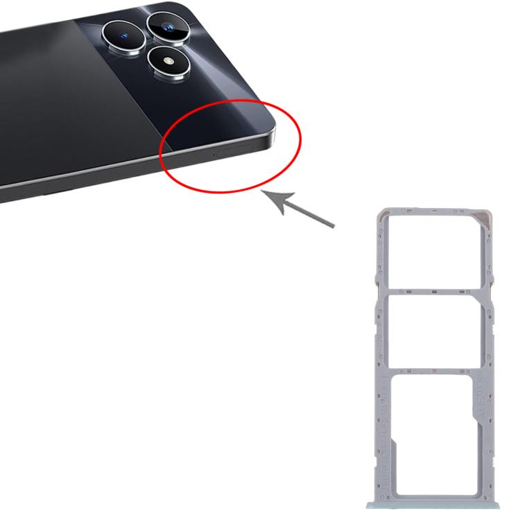 For Realme Note 50 RMX3834 10pcs Original SIM Card Tray + SIM Card Tray + Micro SD Card Tray (Green) - Card Tray by buy2fix | Online Shopping UK | buy2fix