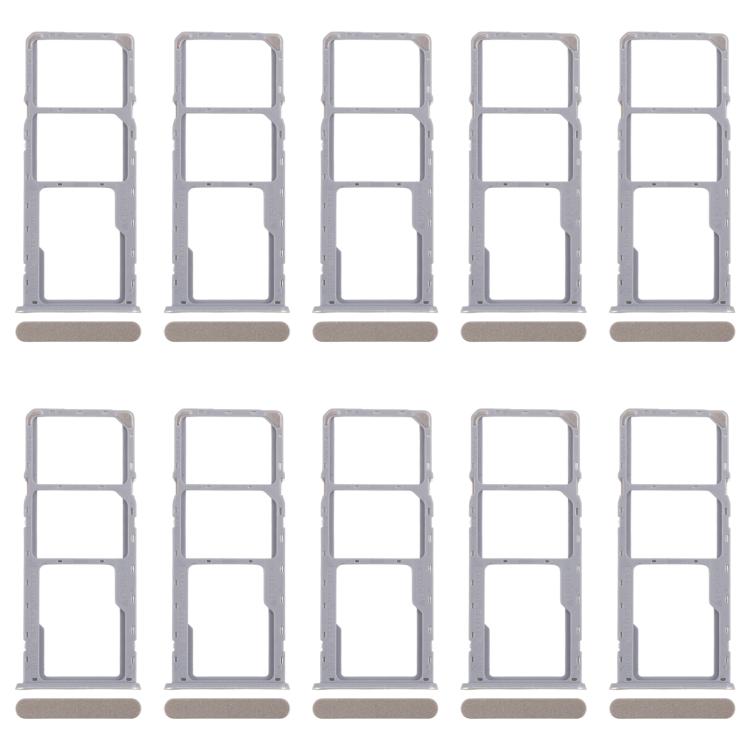 For Realme Note 50 RMX3834 10pcs Original SIM Card Tray + SIM Card Tray + Micro SD Card Tray (Gold) - Card Tray by buy2fix | Online Shopping UK | buy2fix