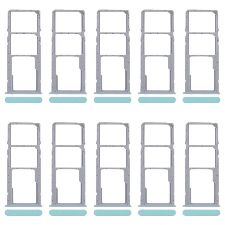 For Realme C51 RMX3830 10pcs Original SIM Card Tray + SIM Card Tray + Micro SD Card Tray (Green) - Card Tray by buy2fix | Online Shopping UK | buy2fix