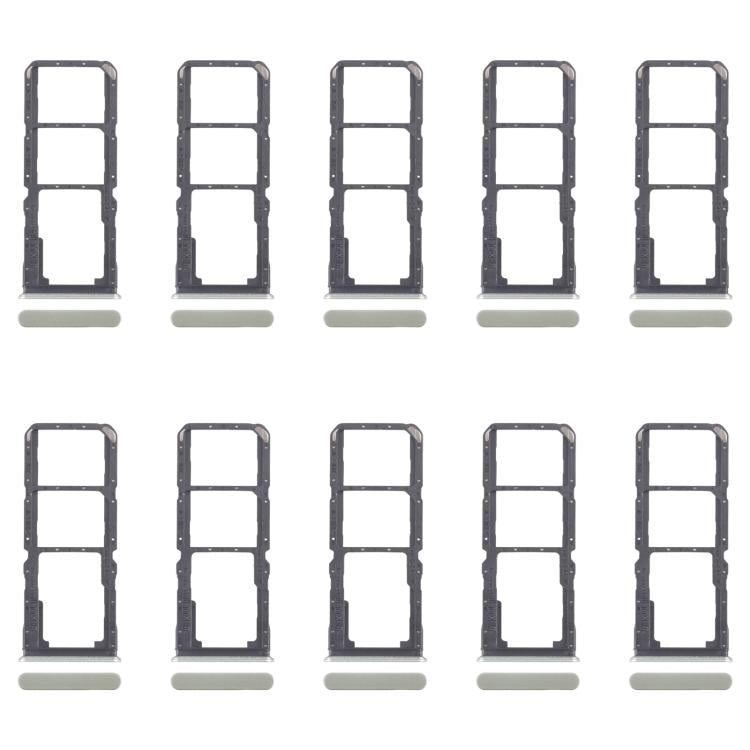 For Realme Note 60x 4G RMX3938 10pcs Original SIM Card Tray + SIM Card Tray + Micro SD Card Tray (Green) - Card Tray by buy2fix | Online Shopping UK | buy2fix