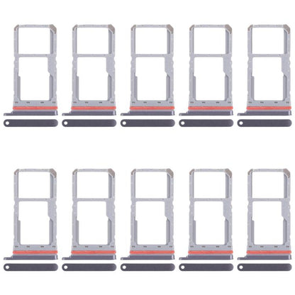 For Realme 13 5G RMX3951 10pcs Original SIM Card Tray + SIM Card Tray / Micro SD Card Tray (Black) - Card Tray by buy2fix | Online Shopping UK | buy2fix