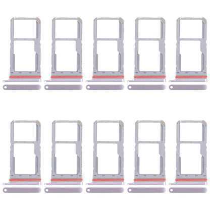 For Realme 13 5G RMX3951 10pcs Original SIM Card Tray + SIM Card Tray / Micro SD Card Tray (Pink) - Card Tray by buy2fix | Online Shopping UK | buy2fix