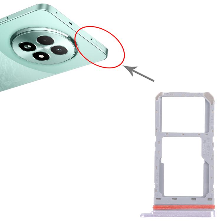 For Realme 13 5G RMX3951 10pcs Original SIM Card Tray + SIM Card Tray / Micro SD Card Tray (Pink) - Card Tray by buy2fix | Online Shopping UK | buy2fix