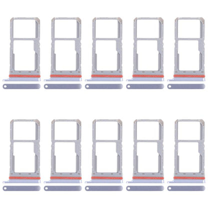 For Realme 13 5G RMX3951 10pcs Original SIM Card Tray + SIM Card Tray / Micro SD Card Tray (Blue) - Card Tray by buy2fix | Online Shopping UK | buy2fix