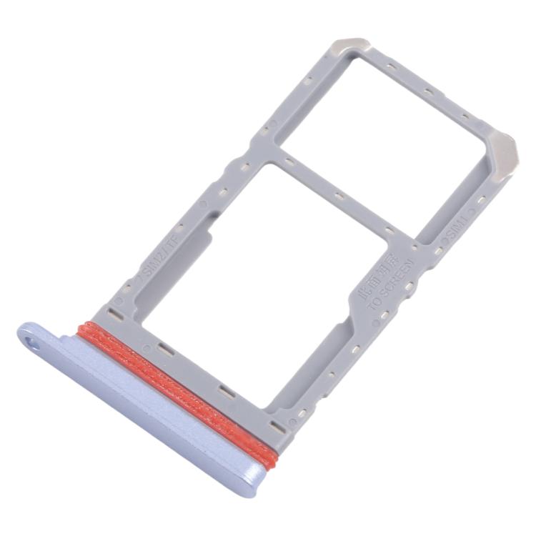 For Realme 13 5G RMX3951 10pcs Original SIM Card Tray + SIM Card Tray / Micro SD Card Tray (Blue) - Card Tray by buy2fix | Online Shopping UK | buy2fix