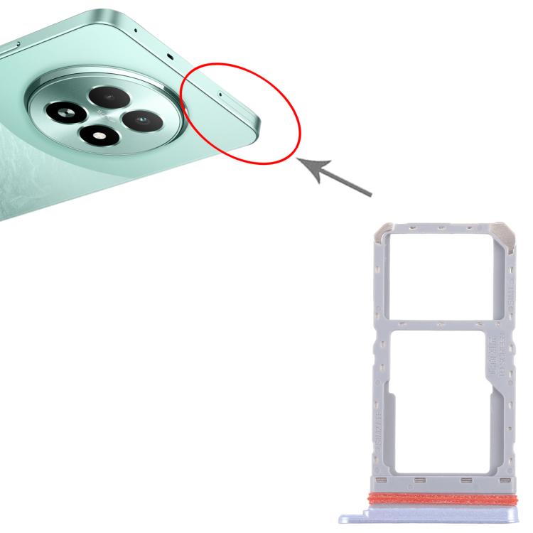 For Realme 13 5G RMX3951 10pcs Original SIM Card Tray + SIM Card Tray / Micro SD Card Tray (Blue) - Card Tray by buy2fix | Online Shopping UK | buy2fix
