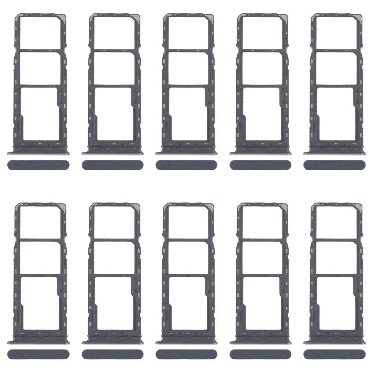 For Realme C65 4G RMX3910 10pcs Original SIM Card Tray + SIM Card Tray + Micro SD Card Tray (Black) - Card Tray by buy2fix | Online Shopping UK | buy2fix