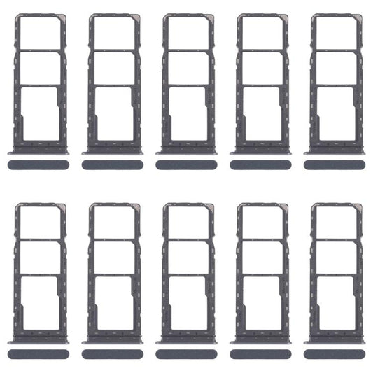 For Realme C65 4G RMX3910 10pcs Original SIM Card Tray + SIM Card Tray + Micro SD Card Tray (Black) - Card Tray by buy2fix | Online Shopping UK | buy2fix