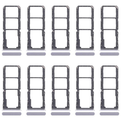 For Realme 11 5G RMX3780 10pcs Original SIM Card Tray + SIM Card Tray + Micro SD Card Tray (Blue) - Card Tray by buy2fix | Online Shopping UK | buy2fix