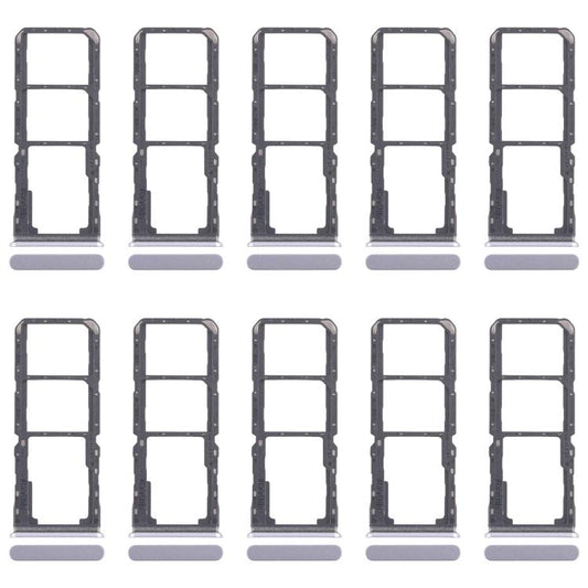 For Realme 11 5G RMX3780 10pcs Original SIM Card Tray + SIM Card Tray + Micro SD Card Tray (Blue) - Card Tray by buy2fix | Online Shopping UK | buy2fix