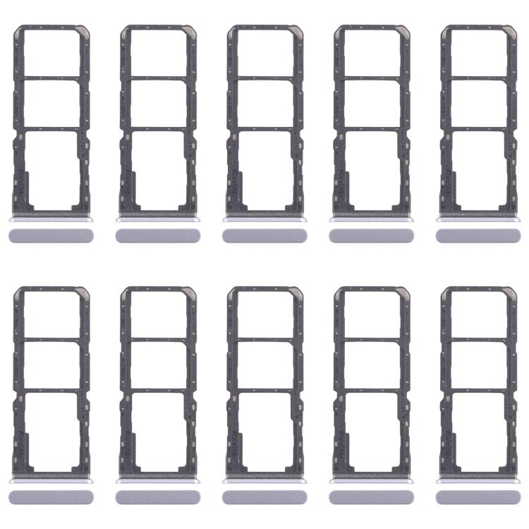 For Realme 11x 5G RMX3785 10pcs Original SIM Card Tray + SIM Card Tray + Micro SD Card Tray (Blue) - Card Tray by buy2fix | Online Shopping UK | buy2fix