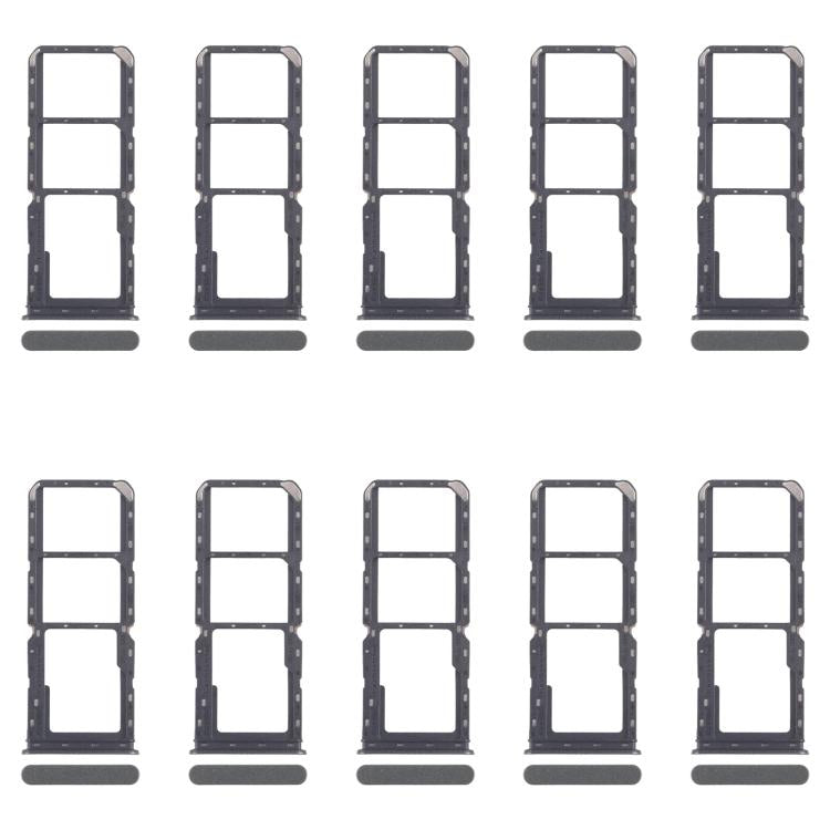 For Realme C67 4G RMX3890 10pcs Original SIM Card Tray + SIM Card Tray + Micro SD Card Tray (Dark Green) - Card Tray by buy2fix | Online Shopping UK | buy2fix