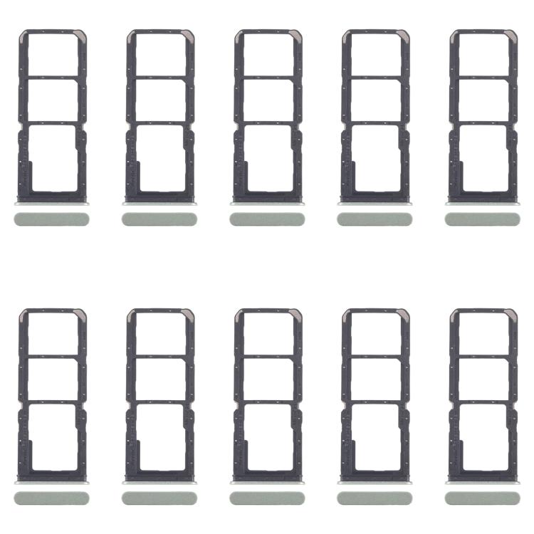 For Realme C67 4G RMX3890 10pcs Original SIM Card Tray + SIM Card Tray + Micro SD Card Tray (Light Green) - Card Tray by buy2fix | Online Shopping UK | buy2fix
