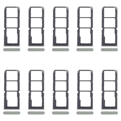 For Realme C67 4G RMX3890 10pcs Original SIM Card Tray + SIM Card Tray + Micro SD Card Tray (Light Green) - Card Tray by buy2fix | Online Shopping UK | buy2fix