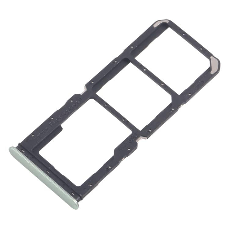 For Realme C67 4G RMX3890 10pcs Original SIM Card Tray + SIM Card Tray + Micro SD Card Tray (Light Green) - Card Tray by buy2fix | Online Shopping UK | buy2fix