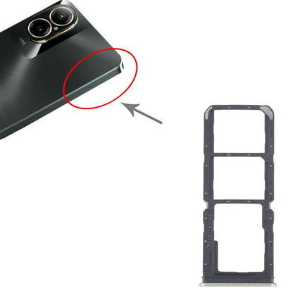 For Realme C67 4G RMX3890 10pcs Original SIM Card Tray + SIM Card Tray + Micro SD Card Tray (Light Green) - Card Tray by buy2fix | Online Shopping UK | buy2fix