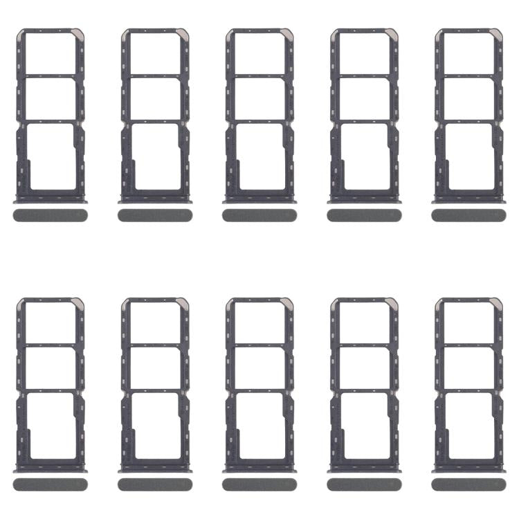 For Realme 12 Lite 4G 10pcs Original SIM Card Tray + SIM Card Tray + Micro SD Card Tray (Dark Green) - Card Tray by buy2fix | Online Shopping UK | buy2fix