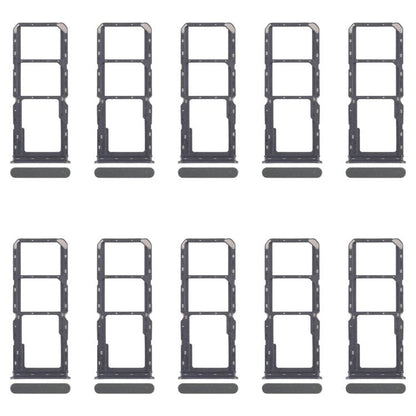 For Realme 12 Lite 4G 10pcs Original SIM Card Tray + SIM Card Tray + Micro SD Card Tray (Dark Green) - Card Tray by buy2fix | Online Shopping UK | buy2fix