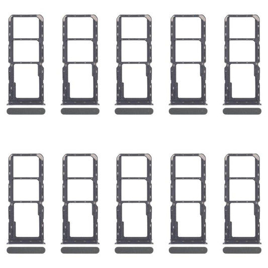For Realme 12 Lite 4G 10pcs Original SIM Card Tray + SIM Card Tray + Micro SD Card Tray (Dark Green) - Card Tray by buy2fix | Online Shopping UK | buy2fix