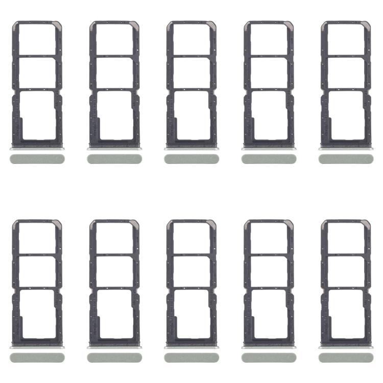 For Realme 12 Lite 4G 10pcs Original SIM Card Tray + SIM Card Tray + Micro SD Card Tray (Light Green) - Card Tray by buy2fix | Online Shopping UK | buy2fix