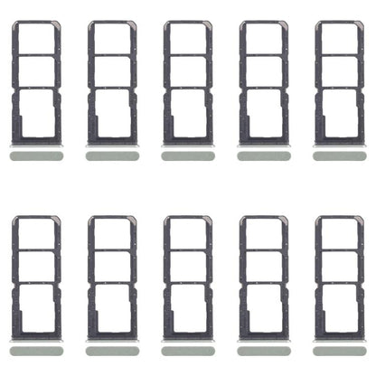 For Realme 12 Lite 4G 10pcs Original SIM Card Tray + SIM Card Tray + Micro SD Card Tray (Light Green) - Card Tray by buy2fix | Online Shopping UK | buy2fix