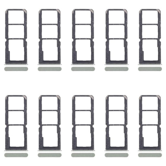 For Realme 12 Lite 4G 10pcs Original SIM Card Tray + SIM Card Tray + Micro SD Card Tray (Light Green) - Card Tray by buy2fix | Online Shopping UK | buy2fix