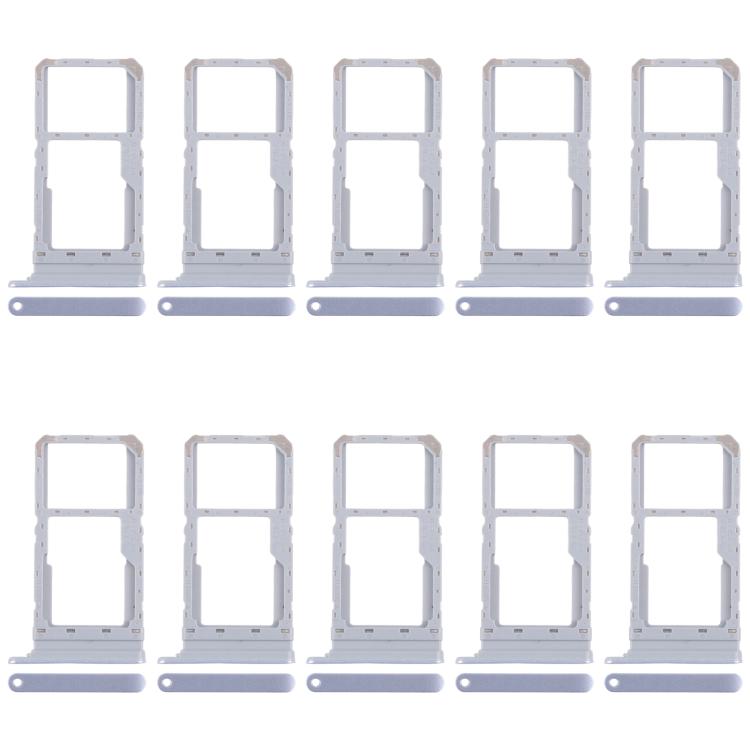 For Realme 12 5G RMX3999 10pcs Original SIM Card Tray + SIM Card Tray / Micro SD Card Tray (Blue) - Card Tray by buy2fix | Online Shopping UK | buy2fix