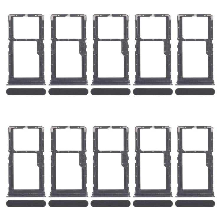 For Realme 10 Pro 5G RMX3663 RMX3660 RMX3661 10pcs Original SIM Card Tray + SIM Card Tray / Micro SD Card Tray (Black) - Card Tray by buy2fix | Online Shopping UK | buy2fix