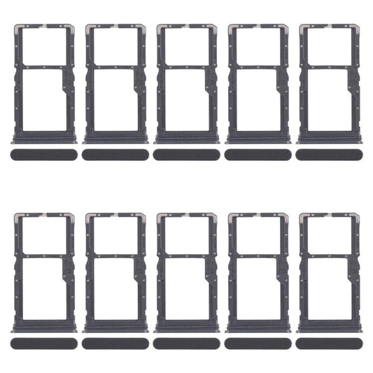 For Realme 10 Pro 5G RMX3663 RMX3660 RMX3661 10pcs Original SIM Card Tray + SIM Card Tray / Micro SD Card Tray (Black) - Card Tray by buy2fix | Online Shopping UK | buy2fix