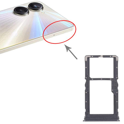 For Realme 10 Pro 5G RMX3663 RMX3660 RMX3661 10pcs Original SIM Card Tray + SIM Card Tray / Micro SD Card Tray (Black) - Card Tray by buy2fix | Online Shopping UK | buy2fix