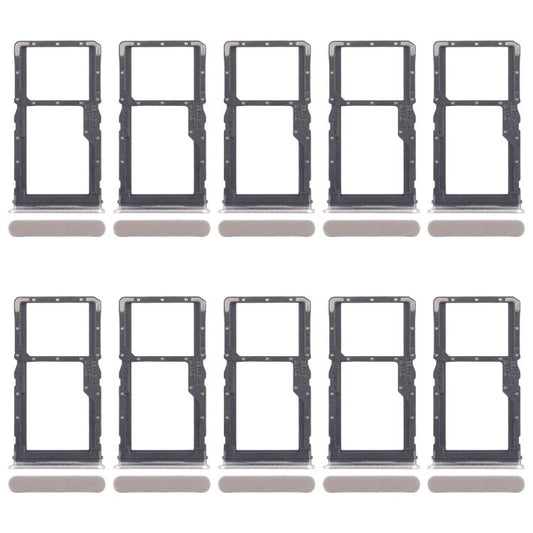 For Realme 10 Pro 5G RMX3663 RMX3660 RMX3661 10pcs Original SIM Card Tray + SIM Card Tray / Micro SD Card Tray (Gold) - Card Tray by buy2fix | Online Shopping UK | buy2fix