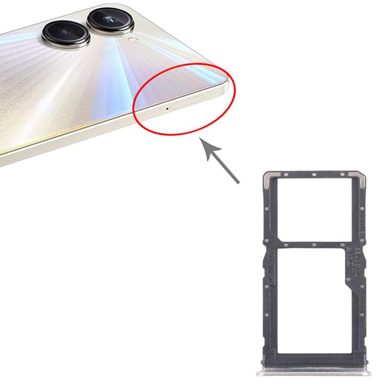 For Realme 10 Pro 5G RMX3663 RMX3660 RMX3661 10pcs Original SIM Card Tray + SIM Card Tray / Micro SD Card Tray (Gold) - Card Tray by buy2fix | Online Shopping UK | buy2fix