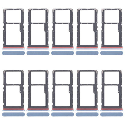 For Realme 10 Pro 5G RMX3663 RMX3660 RMX3661 10pcs Original SIM Card Tray + SIM Card Tray / Micro SD Card Tray (Blue) - Card Tray by buy2fix | Online Shopping UK | buy2fix