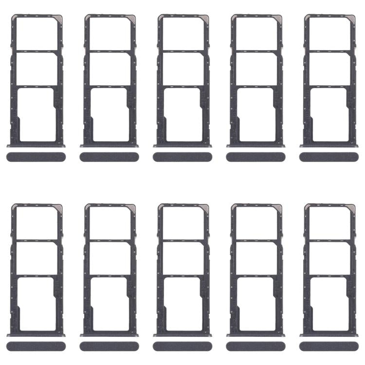 For Realme C51s 10pcs Original SIM Card Tray + SIM Card Tray + Micro SD Card Tray (Black) - Card Tray by buy2fix | Online Shopping UK | buy2fix