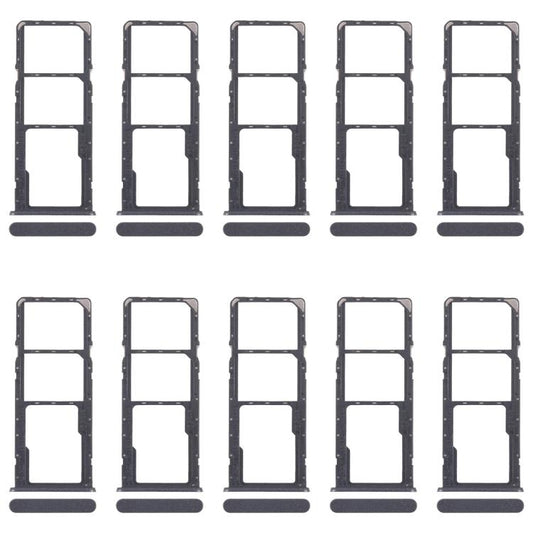 For Realme C51s 10pcs Original SIM Card Tray + SIM Card Tray + Micro SD Card Tray (Black) - Card Tray by buy2fix | Online Shopping UK | buy2fix