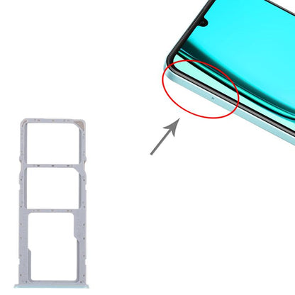 For Realme C51s 10pcs Original SIM Card Tray + SIM Card Tray + Micro SD Card Tray (Blue) - Card Tray by buy2fix | Online Shopping UK | buy2fix