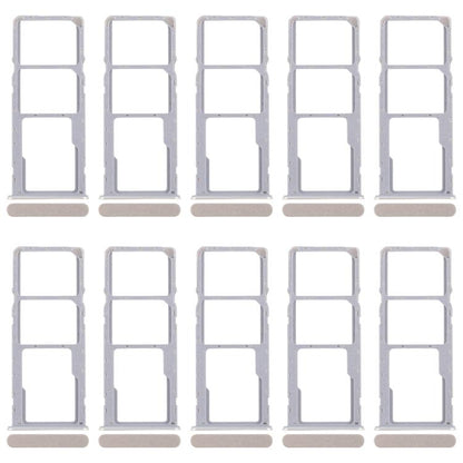 For Realme C63 5G RMX3950 10pcs Original SIM Card Tray + SIM Card Tray + Micro SD Card Tray (Gold) - Card Tray by buy2fix | Online Shopping UK | buy2fix