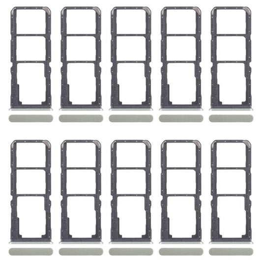 For Realme C67 5G 10pcs Original SIM Card Tray + SIM Card Tray + Micro SD Card Tray (Green) - Card Tray by buy2fix | Online Shopping UK | buy2fix