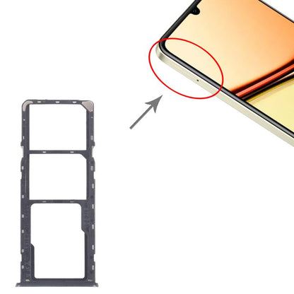 For Realme C61 4G RMX3939 RMX3930 10pcs Original SIM Card Tray + SIM Card Tray + Micro SD Card Tray (Green) - Card Tray by buy2fix | Online Shopping UK | buy2fix