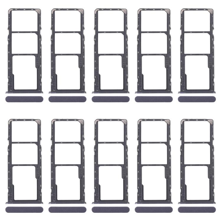 For Realme Narzo N63 4G 10pcs Original SIM Card Tray + SIM Card Tray + Micro SD Card Tray (Purple) - Card Tray by buy2fix | Online Shopping UK | buy2fix
