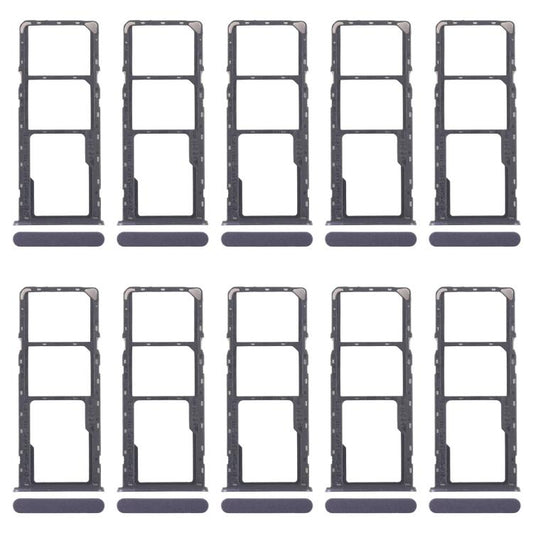 For Realme Narzo N63 4G 10pcs Original SIM Card Tray + SIM Card Tray + Micro SD Card Tray (Purple) - Card Tray by buy2fix | Online Shopping UK | buy2fix