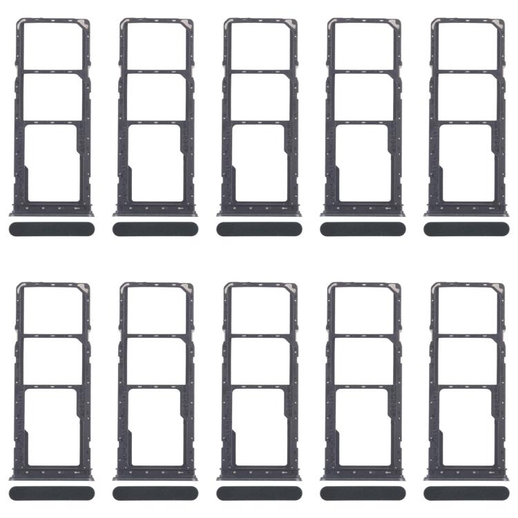 For Realme Narzo C71 4G RMX5303 10pcs Original SIM Card Tray + SIM Card Tray + Micro SD Card Tray (Dark Green) - Card Tray by buy2fix | Online Shopping UK | buy2fix