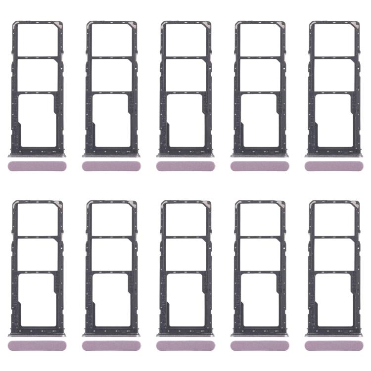 For Realme Narzo C71 4G RMX5303 10pcs Original SIM Card Tray + SIM Card Tray + Micro SD Card Tray (Purple) - Card Tray by buy2fix | Online Shopping UK | buy2fix